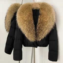 OFTBUY Big Natural Real Fox Fur Coat Women Autumn Winter Female 90% White Duck Down Jacket Feather Short Puffer Coat Thick Warm