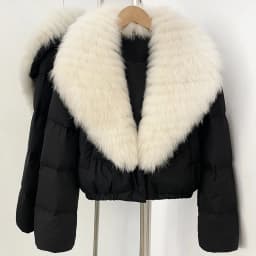 OFTBUY Big Natural Real Fox Fur Coat Women Autumn Winter Female 90% White Duck Down Jacket Feather Short Puffer Coat Thick Warm
