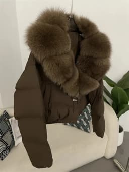 OFTBUY Big Natural Real Fox Fur Coat Women Autumn Winter Female 90% White Duck Down Jacket Feather Short Puffer Coat Thick Warm
