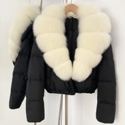 OFTBUY Big Natural Real Fox Fur Coat Women Autumn Winter Female 90% White Duck Down Jacket Feather Short Puffer Coat Thick Warm