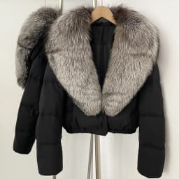 OFTBUY Big Natural Real Fox Fur Coat Women Autumn Winter Female 90% White Duck Down Jacket Feather Short Puffer Coat Thick Warm