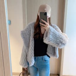 Real fur knitted Genuine Rabbit fur coat women fashion long rabbit fur jacket Outwear winter fur coat