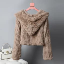 Real fur knitted Genuine Rabbit fur coat women fashion long rabbit fur jacket Outwear winter fur coat