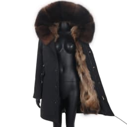 2026 New Winter Jacket Women X-Long Parka Waterproof Big Natural Raccoon Fur Collar Hood Real Fur Coat Thick Warm Real Fox Fur