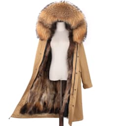 2026 New Winter Jacket Women X-Long Parka Waterproof Big Natural Raccoon Fur Collar Hood Real Fur Coat Thick Warm Real Fox Fur