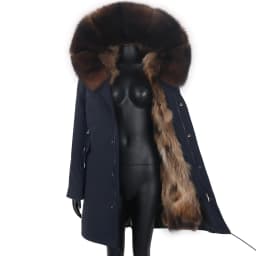 2026 New Winter Jacket Women X-Long Parka Waterproof Big Natural Raccoon Fur Collar Hood Real Fur Coat Thick Warm Real Fox Fur