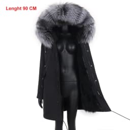 2026 New Winter Jacket Women X-Long Parka Waterproof Big Natural Raccoon Fur Collar Hood Real Fur Coat Thick Warm Real Fox Fur