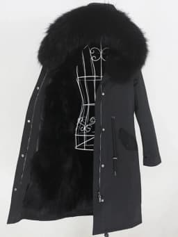 Real Fur Coat Winter Jacket Women Long Parka Waterproof Big Natural Raccoon Fur Collar Hood Thick Warm Real Fox Fur Liner coat