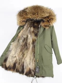 Real Fur Coat Winter Jacket Women Long Parka Waterproof Big Natural Raccoon Fur Collar Hood Thick Warm Real Fox Fur Liner coat