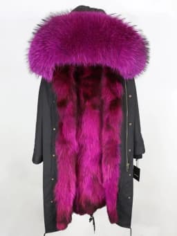 Real Fur Coat Winter Jacket Women Long Parka Waterproof Big Natural Raccoon Fur Collar Hood Thick Warm Real Fox Fur Liner coat