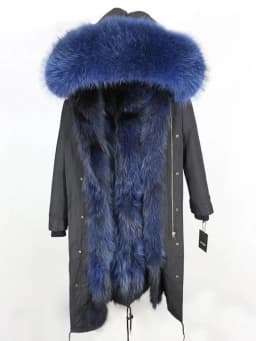 Real Fur Coat Winter Jacket Women Long Parka Waterproof Big Natural Raccoon Fur Collar Hood Thick Warm Real Fox Fur Liner coat