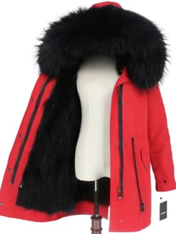 Real Fur Coat Winter Jacket Women Long Parka Waterproof Big Natural Raccoon Fur Collar Hood Thick Warm Real Fox Fur Liner coat