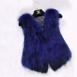 Sleeveless Vest Real Fox Fur Gilvet Natural Fox Fur Vest Women Trend Fashion Factory Wholesale Retail Fur Waistcoat DFP819