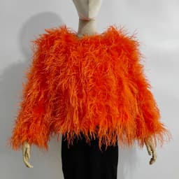 Winter True Ostrich Hair Jacket Casual Long Sleeve Imported Fur Jacket Women's Warm Jacket Size Customizable