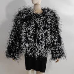 Winter True Ostrich Hair Jacket Casual Long Sleeve Imported Fur Jacket Women's Warm Jacket Size Customizable