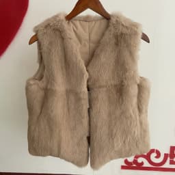 Fancy Rani Real Rabbit Fur Vest Short Natural Jacket For Women Fashion Leather Autumn Winter Spring Outwear High Quality