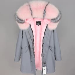 Maomaokong Women Parkas Real Natural Fur Winter Parka Raccoon Fur Collar Fox Inner Fur Liner Jacket Women's Jacket Fur Coat