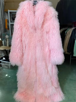 Long Mongolian Fur Natural Lady Real Sheep Fur Coat Winter Warm Winter Natural Fur Cloth 22-1