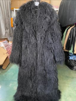 Long Mongolian Fur Natural Lady Real Sheep Fur Coat Winter Warm Winter Natural Fur Cloth 22-1