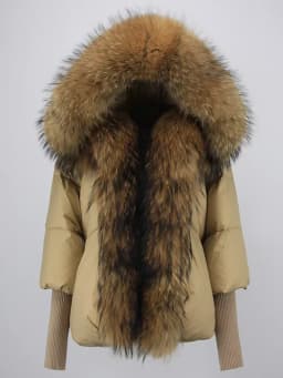 OFTBUY 2023 Winter Jacket Women Real Fox Fur Collar Hooded Natural Thick Warm Loose Oversize Duck Down Coat Streetwear Outerwear