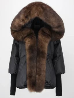 OFTBUY 2023 Winter Jacket Women Real Fox Fur Collar Hooded Natural Thick Warm Loose Oversize Duck Down Coat Streetwear Outerwear