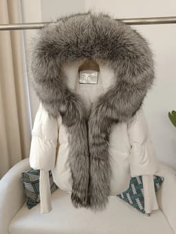 OFTBUY 2023 Winter Jacket Women Real Fox Fur Collar Hooded Natural Thick Warm Loose Oversize Duck Down Coat Streetwear Outerwear