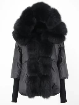 OFTBUY 2023 Winter Jacket Women Real Fox Fur Collar Hooded Natural Thick Warm Loose Oversize Duck Down Coat Streetwear Outerwear
