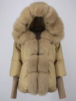 OFTBUY 2023 Winter Jacket Women Real Fox Fur Collar Hooded Natural Thick Warm Loose Oversize Duck Down Coat Streetwear Outerwear