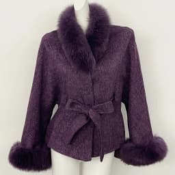 OFTBUY New Winter Natural Fur Woolen Jacket Women Luxury Short 100% Wool Coat Real Fox Fur Collar Belted Waist Outerwear Female