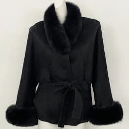 OFTBUY New Winter Natural Fur Woolen Jacket Women Luxury Short 100% Wool Coat Real Fox Fur Collar Belted Waist Outerwear Female