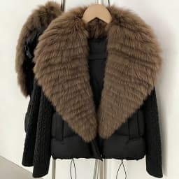 OFTBUY Women New Winter Real Fur Collar Natural Fur Cropped Warm Puffer Coat Duck Down Jacket Female Fashion Casual Outerwear