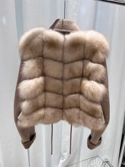 2025 New Women Winter Natural Real Fox Fur Coat Thick Warm Wool Woolen Jacket Cusual Female Outerwear