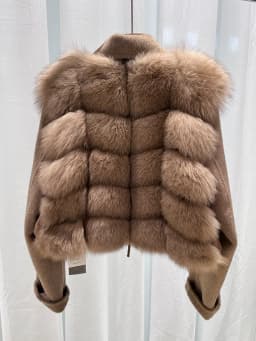 2025 New Women Winter Natural Real Fox Fur Coat Thick Warm Wool Woolen Jacket Cusual Female Outerwear