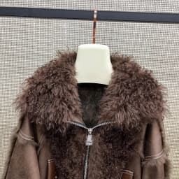 2025 New Real Fur Coat Winter Jacket Women Natural Rabbit Fur Lambswool Collar Luxury Outwear Loose Thick Warm Female Coat