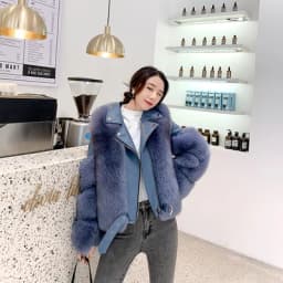 Real Fox Fur Coats With Genuine Sheepskin Leather Wholeskin Natural Fox Fur Jacket Outwear Luxury Women 2024 Winter New