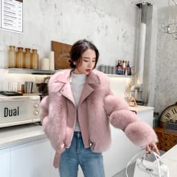 Real Fox Fur Coats With Genuine Sheepskin Leather Wholeskin Natural Fox Fur Jacket Outwear Luxury Women 2024 Winter New