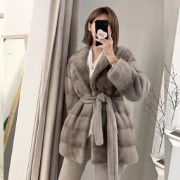 HDHOHR 2026 New Natural Mink Fur Coats For Women Real Mink Fur Coats OutwearPark With Fur High Quality Female Warm Winter Jacket
