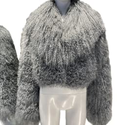 New brand real fur Short genuine fur coat Mongolia Sheep Fur long sleeves women's warm jacket