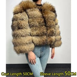 2026 New Natural Fur Premium Luxury Real Fur Coat Winter Women Natural Raccoon Fur Jacket Furry Jackets Female Vest