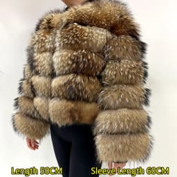 2026 New Natural Fur Premium Luxury Real Fur Coat Winter Women Natural Raccoon Fur Jacket Furry Jackets Female Vest