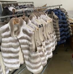 Women's Real Rex Rabbit Fur Vest | Chinchilla Color Winter Warm Fluffy Gilet | Limited Stock