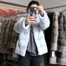 Fancy Rani Luxury Real Mink Fur Coat Natural Mink Clothing Short Style Winter Fashion For Women 2023 Plus Size Customizable