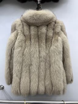 Winter Warm Fox Fur Jacket Lady Women Natural Fur Coat Long Sleeve Outwear Overcoat Authentic Genuine Fur Coats