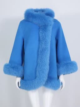 OFTBUY Real Fur Coat Winter Jacket Women Natural Fox Fur Collar Cashmere Wool Woolen Ladies Outerwear Streetwear Fashion