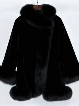 OFTBUY Real Fur Coat Winter Jacket Women Natural Fox Fur Collar Cashmere Wool Woolen Ladies Outerwear Streetwear Fashion