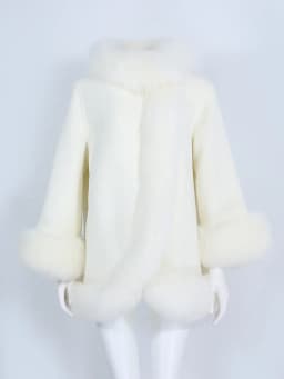 OFTBUY Real Fur Coat Winter Jacket Women Natural Fox Fur Collar Cashmere Wool Woolen Ladies Outerwear Streetwear Fashion