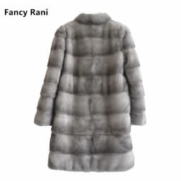 Fancy Rani Real Mink Fur Coat Natural Women Winter Long Leather Jacket Luxury Female Clothes 2023 Mink Fur Coat Women Promotion
