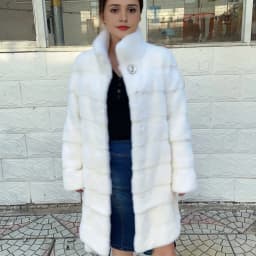 Fancy Rani Real Mink Fur Coat Natural Women Winter Long Leather Jacket Luxury Female Clothes 2023 Mink Fur Coat Women Promotion