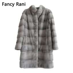 Fancy Rani Real Mink Fur Coat Natural Women Winter Long Leather Jacket Luxury Female Clothes 2023 Mink Fur Coat Women Promotion