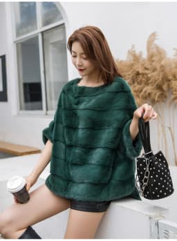 Real Mink Fur Coat Women Winter Natural Fur Coat Long Female Genuine Leather Mink Coats Cape shawl mink coat